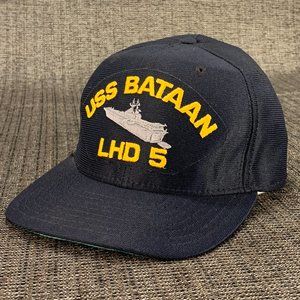 Vintage New Era USS Bataan LHD 5 Hat - marine corps navy cap made in usa